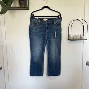NWT Hatch The Crop Under Belly Kick Flare Cropped Jeans Size 32